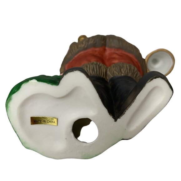 Traditions Christmas Porcelain Santa Claus Figurine Holding Bells Bag of Toys - Picture 7 of 12